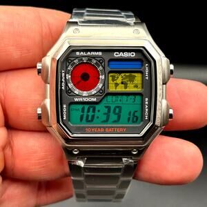 LWS Vector 01 Casio AE1200 Stainless Steel Glass Crystal Mod Watch